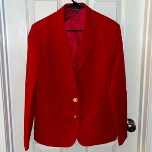 Lady Hardwick Red Button Blazer with pockets size 14